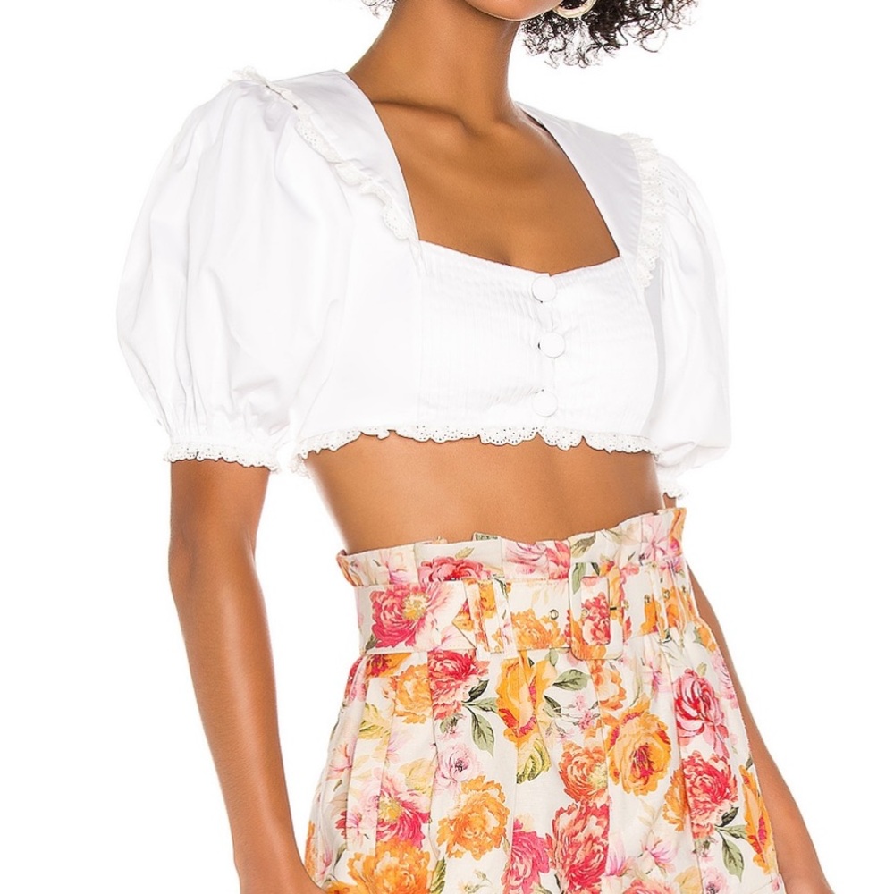 For Love and Lemons Effie Crop Top